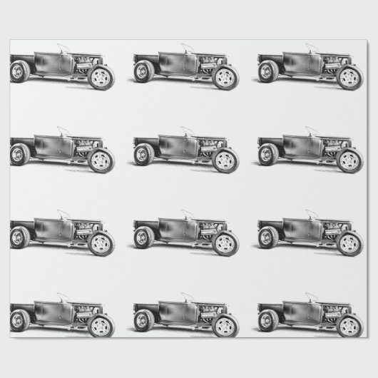 frisierte Auto Wrapping Paper Geschenkpapier (Flach)