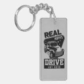 Frisierte Autos für Großvater-Pop hinzufügen Schlüsselanhänger (Vorderseite links)