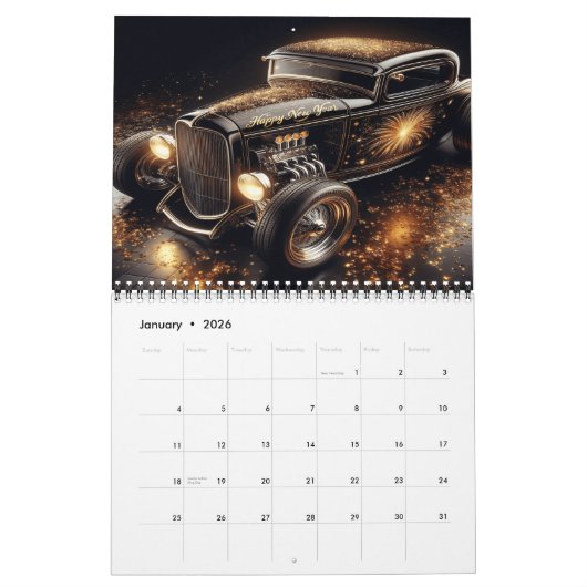 Frisierte Autos im Urlaub bis 20XX Kalender (Jan 2026)