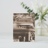 frisierte Autos Postkarte (Stehend Vorderseite)