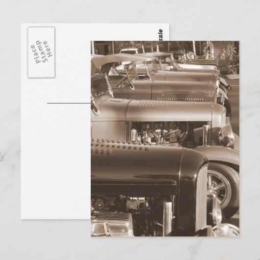 frisierte Autos Postkarte (Vorne/Hinten)