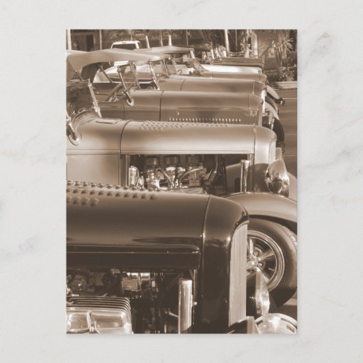 frisierte Autos Postkarte (Vorderseite)