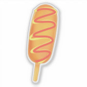 Frisierteig auf einem Stock Aufkleber (Vorderseite)