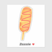 Frisierteig auf einem Stock Aufkleber (Blatt)