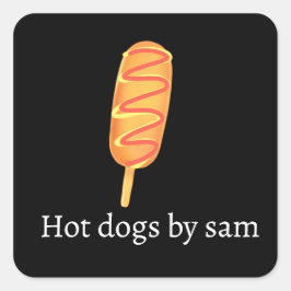 Frisierteig auf einem Stock Quadratischer Aufkleber