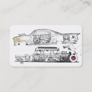 Frisierten Autos und Automobil-Visitenkarten Visitenkarte