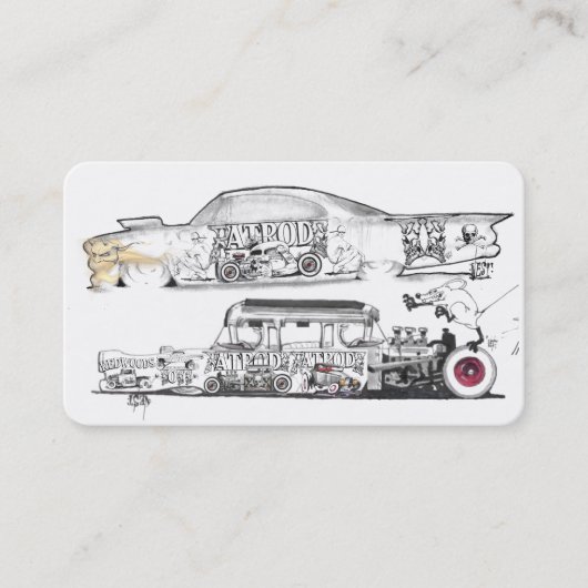 Frisierten Autos und Automobil-Visitenkarten Visitenkarte (Vorderseite)