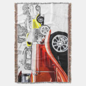 Frisierten Autos werfen Blanket Decke (Vorderseite Vertikal)