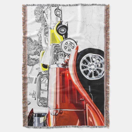 Frisierten Autos werfen Blanket Decke (Vorderseite Vertikal)