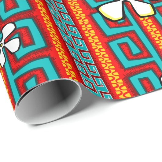 Frisiertes Auto Hula Geschenkpapier (Rolleneckpunkt)