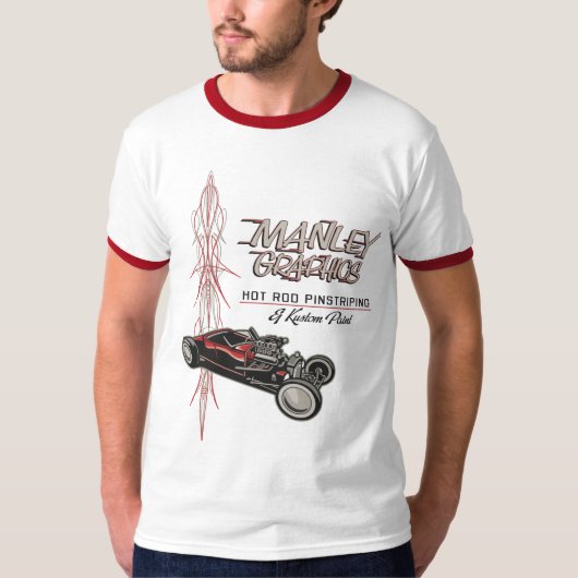 Frisiertes Auto mit Pinstriping T-Shirt (Vorderseite)