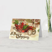 Frisiertes Auto Sankt Feiertagskarte (Vorderseite)