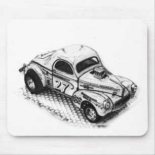 Frisiertes Auto Willy 27 Mousepad