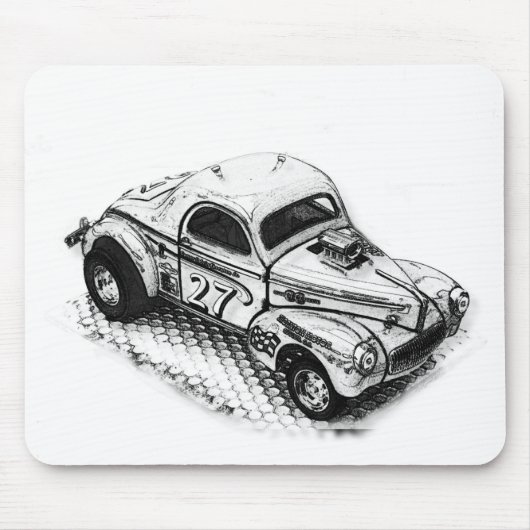 Frisiertes Auto Willy 27 Mousepad (Vorne)