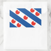 Frisisch-friesische Fahne-Nederland-Region Rechteckiger Aufkleber (Tasche)