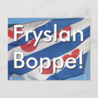 Frisischer Flag & Text Fryslan Boppe!