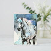 Frisky Appaloosa Mare Watercolor Postkarte (Stehend Vorderseite)