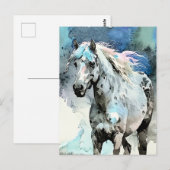 Frisky Appaloosa Mare Watercolor Postkarte (Vorne/Hinten)