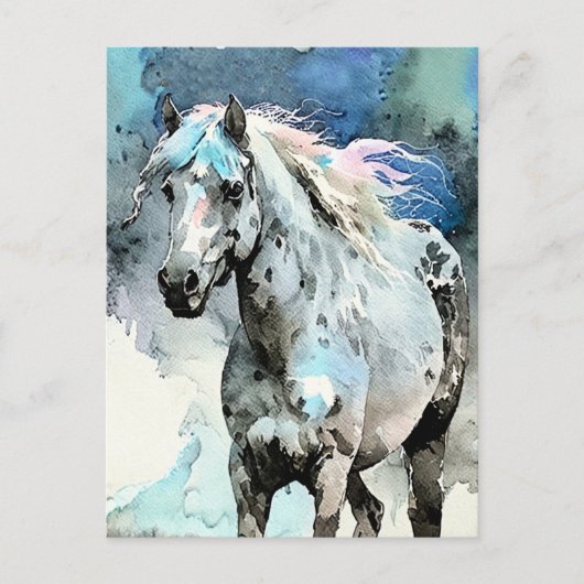 Frisky Appaloosa Mare Watercolor Postkarte (Vorderseite)