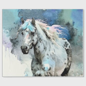 Frisky Appaloosa Mare Watercolour Geschenkpapier (Flach)