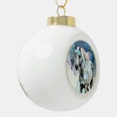 Frisky Appaloosa Mare Watercolour Keramik Kugel-Ornament (Links)