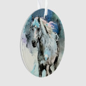 Frisky Appaloosa Mare Watercolour Ornament (Vorderseite)