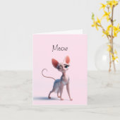 Frisky Kitty Cat Karte (Gelbe Blume)