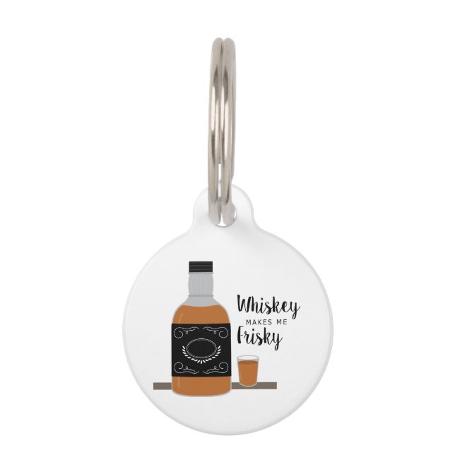 Frisky Whiskey Haustiermarke (Vorderseite)