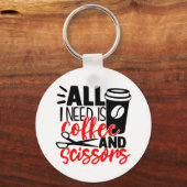 Frisör-Friseur Coffee Hair Salon Frisör Schlüsselanhänger (Vorderseite)