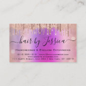 Frisör-Frisör-Nägel Makeup Rose Rosa Visitenkarte (Rückseite)