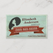 Frisör-Frisör - Vintage Terminierungskarte Terminkarte (Vorderseite)