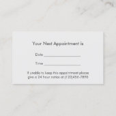 Frisör-Salon Frisör-Frisör-Ernennung Terminkarte (Rückseite)