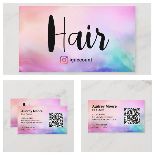 Frisör-Stylist QR Code Haarsalon Visitenkarte