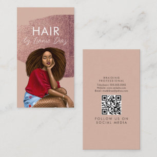 Frisörsalon Schönheit Schwarze Fette Schrift  Visitenkarte