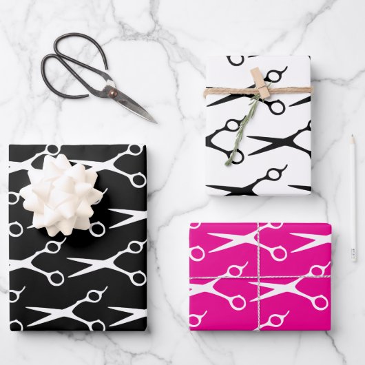 Frisörsalon und Barbier  Geschenkpapier Set (Vorderseite)