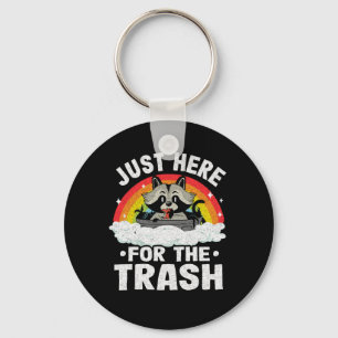 Friss Müll Waschbär Retro Regenbogen Vintage Wasch Schlüsselanhänger
