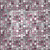 Frisson Memphis Schwarz-weiß Stoff (Kachel)