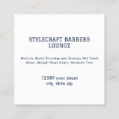 Frisstylist Barber Quadratische Visitenkarte (Rückseite)