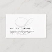 Frisstylist - Modern Swash Monogram Visitenkarte (Rückseite)