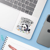 Frist? Eher Tot Im Innern – Süßer Chibi-Panda Aufkleber (Laptop mit iPhone)