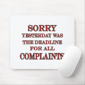 Frist für Beanstandungen Mousepad (Mit Mouse)