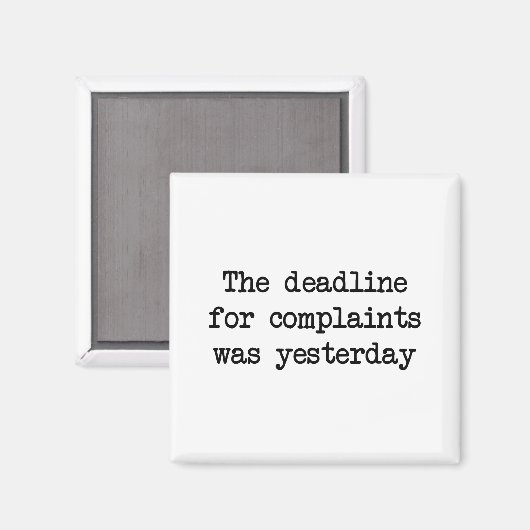 Frist für die Beschwerde Magnet (Vorderseite/Rückseite)