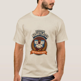 Frist verhandelt Retro-Humor-Abzeichen T-Shirt