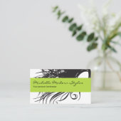 Frisur Beauty Business Cards Visitenkarte (Stehend Vorderseite)