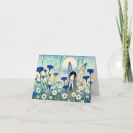 Frisur in Blume Grußkarte Karte