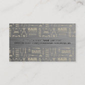 Frisur Stil Barber Muster | Straight Edge Blade Visitenkarte (Rückseite)
