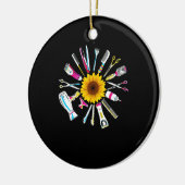 Frisur Stylist Barber Tools Floral Keramik Ornament (Links)