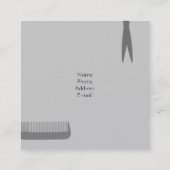 Frisur Stylist - Feather Quadratische Visitenkarte (Rückseite)