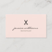 Frisur Stylist Handgeschriebenes einfaches Rosa Visitenkarte (Vorderseite)