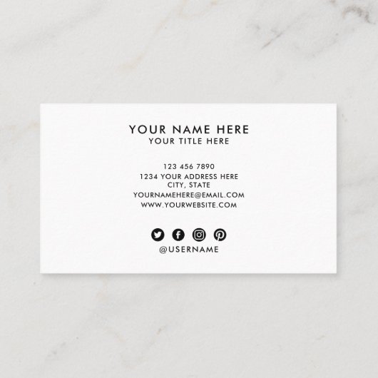 Frisur-Stylist-Zitat | Moderner Grünstreifen Visitenkarte (Rückseite)